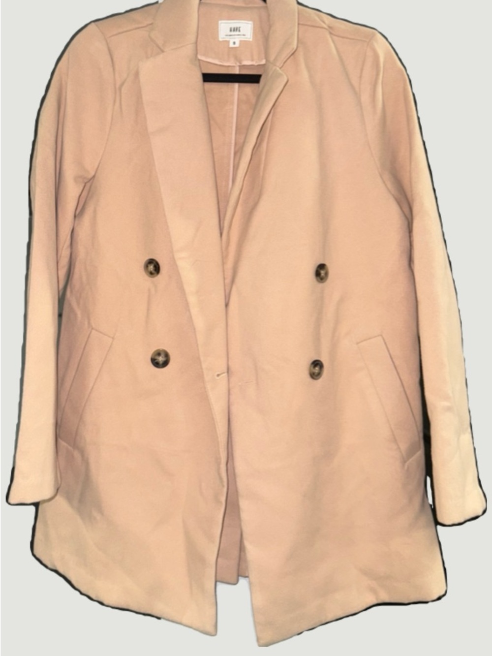 Have Double-Breasted Blush Pea Coat